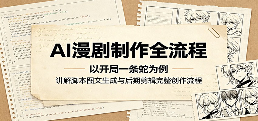 AI漫剧制作全流程：以开局一条蛇为例，讲解脚本图文生成与后期剪辑完整创作流程 - 项目资源网