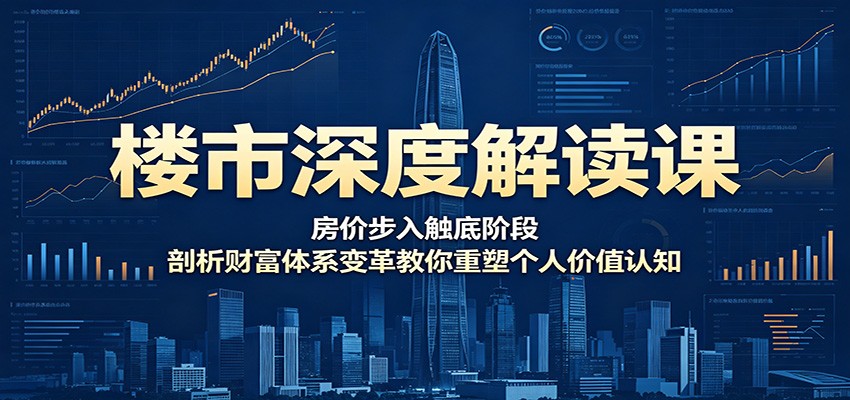 楼市深度解读课：房价步入触底阶段，剖析财富体系变革教你重塑个人价值认知 - 项目资源网