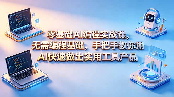 零基础AI编程实战课-更新，无需编程基础，手把手教你用AI快速做出实用工具产品 - 项目资源网