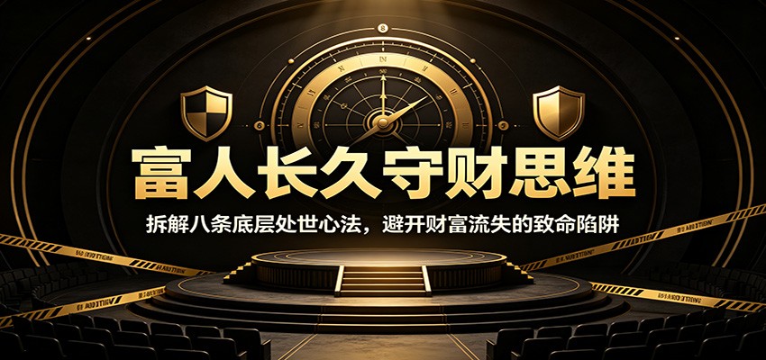 富人长久守财思维：拆解八条底层处世心法，避开财富流失的致命陷阱 - 项目资源网