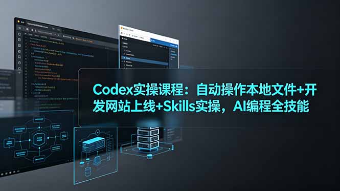 Codex实操课程：自动操作本地文件+开发网站上线+Skills实操，AI编程全技能 - 项目资源网