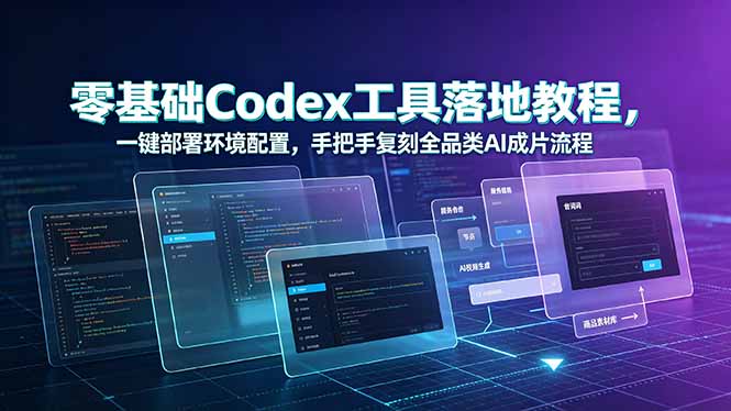 零基础Codex工具落地教程，一键部署环境配置，手把手复刻全品类AI成片流程 - 项目资源网