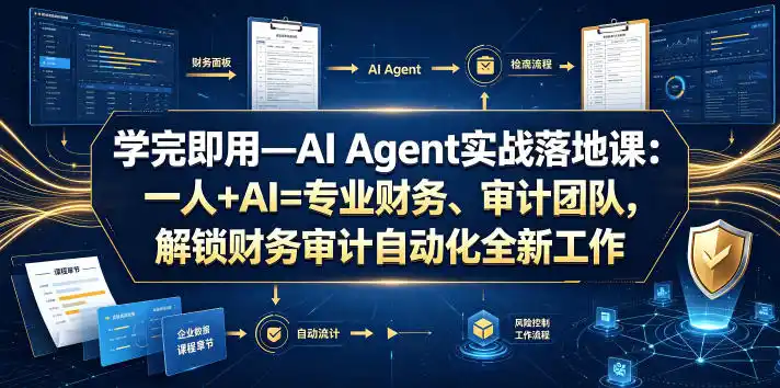 学完即用—AI Agent实战落地课：一人+AI=专业财务、审计团队，解锁财务审计自动化全新工作模式(更新0804) - 项目资源网