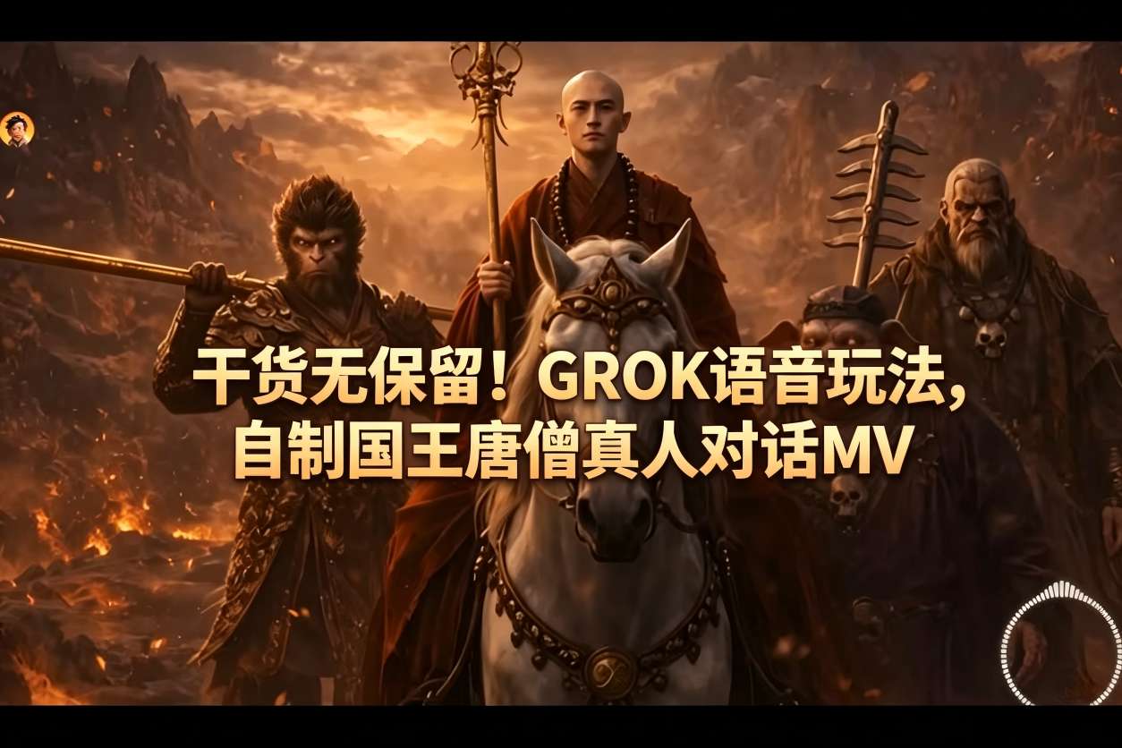 干货无保留！GROK语音玩法，自制国王唐僧真人对话MV - 项目资源网