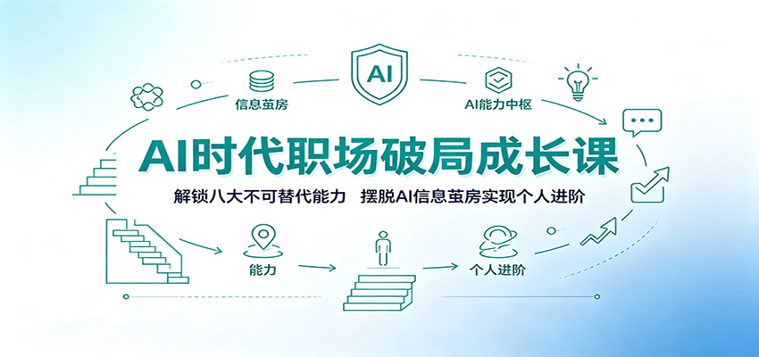 AI时代职场破局成长课：解锁八大不可替代能力，摆脱AI信息茧房实现个人进阶 - 项目资源网