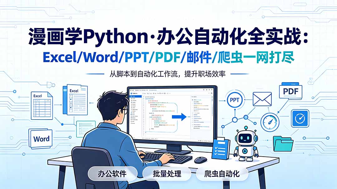 漫画学Python·办公自动化全实战：Excel/Word/PPT/PDF/邮件/爬虫一网打尽 - 项目资源网