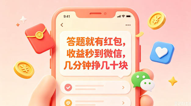 答题就有红包，收益秒到微信，几分钟挣几十块，学生党上班族宝妈都可以玩【揭秘】 - 项目资源网