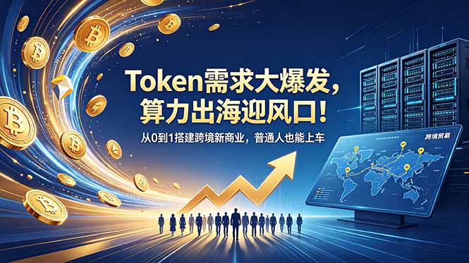 Token需求大爆发，算力出海迎风口！从0到1搭建跨境新商业，普通人也能上车 - 项目资源网
