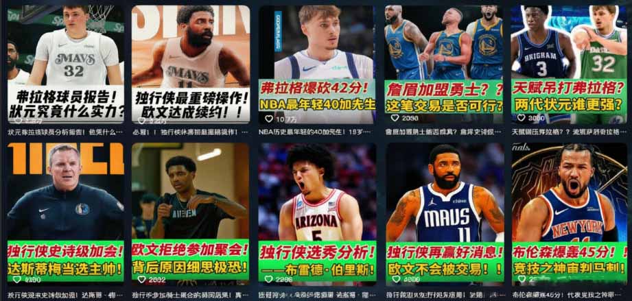 抖音8万粉博主篮球人物解说教学，文案剪辑全套实操，玩转伙伴计划精选单日收益破千 - 项目资源网