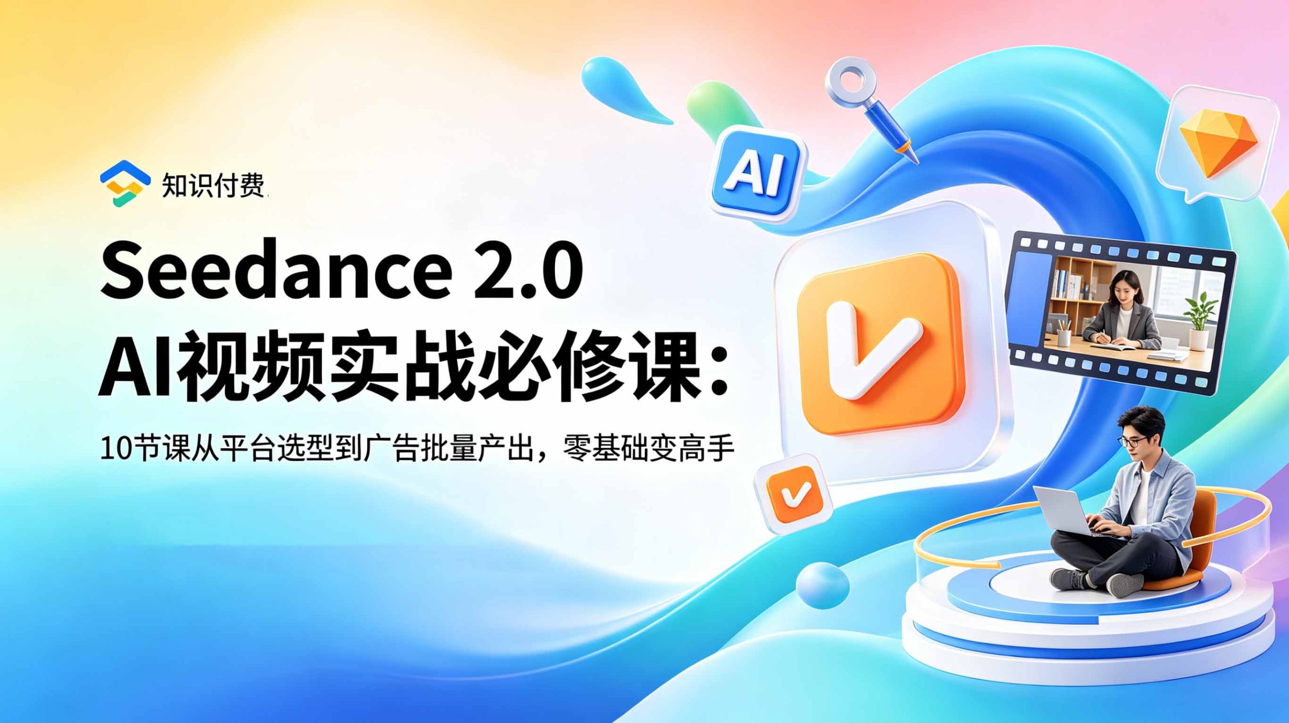 Seedance 2.0 AI视频实战必修课:10节课从平台选型到广告批量产出,零基础变高手 - 项目资源网