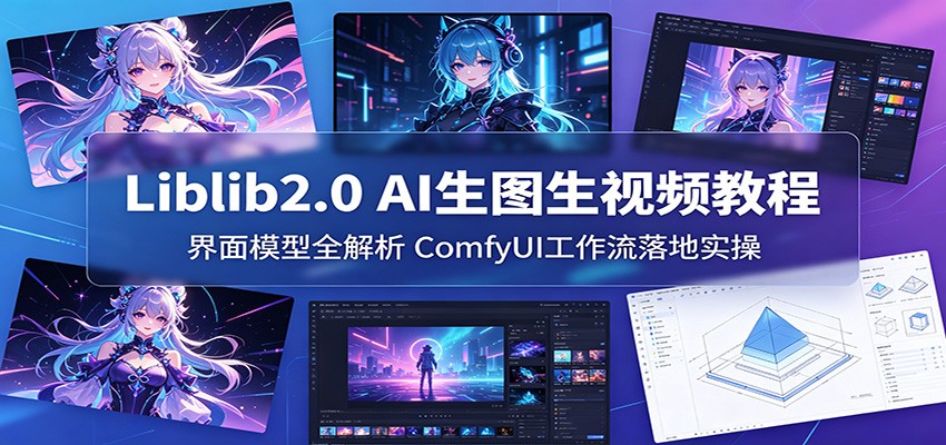 Liblib2.0 AI生图生视频教程：界面模型全解析，ComfyUI工作流落地实操 - 项目资源网