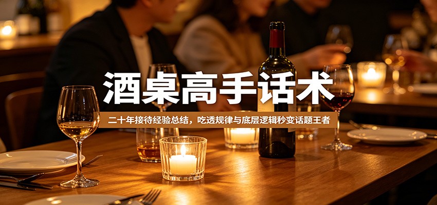 酒桌高手话术：二十年接待经验总结，吃透规律与底层逻辑秒变话题王者 - 项目资源网