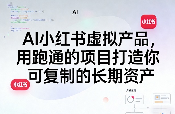 AI小红书虚拟产品，用跑通的项目打造你可复制的长期资产(更新) - 项目资源网