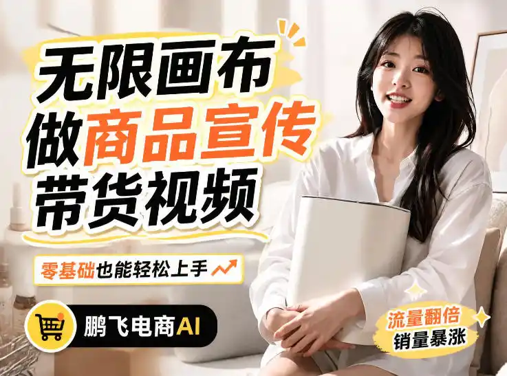 不用模特不用拍，AI生成电商带货视频｜无限画布从0到1搭建教程，全程实操演示，新手也能跟着落地 - 项目资源网