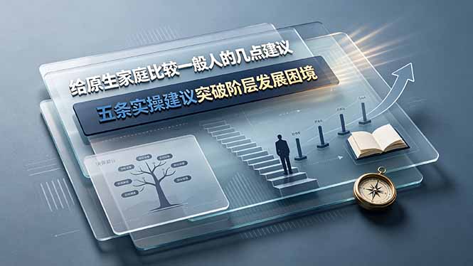 付费文章：给原生家庭比较一般人的几点建议，五条实操建议突破阶层发展困境 - 项目资源网