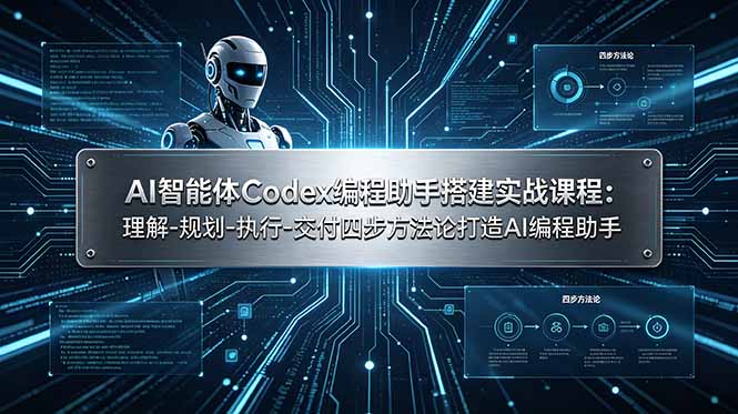 AI智能体Codex编程助手搭建实战课程：理解-规划-执行-交付四步方法论打造AI编程助手 - 项目资源网