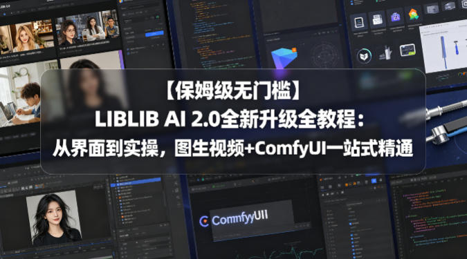 【保姆级无门槛】LIBLIB AI 2.0全新升级全教程：从界面到实操，图生视频+ComfyUI一站式精通 - 项目资源网