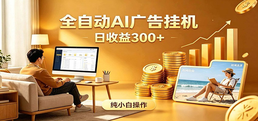 AI风口项目，全程解放双手，后台自动运行赚取收益，每天稳定收益300+ - 项目资源网