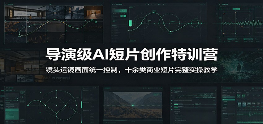 导演级AI短片创作特训营：镜头运镜画面统一控制，十余类商业短片完整实操教学(更新) - 项目资源网