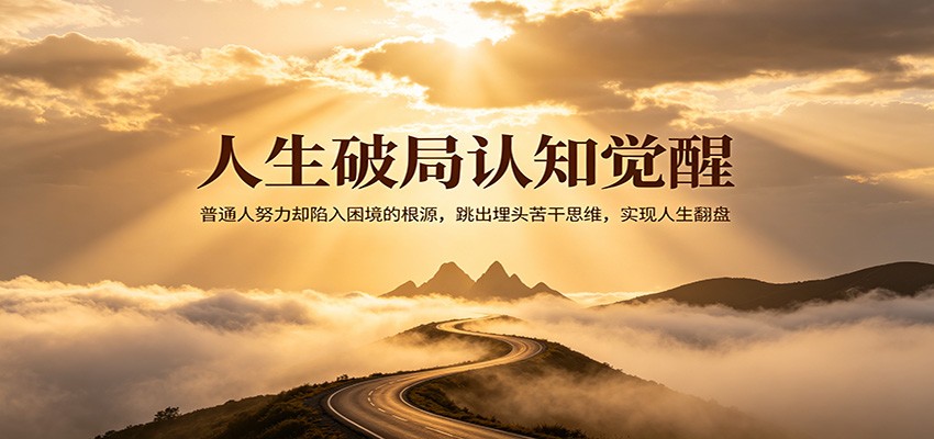 人生破局认知觉醒，普通人努力却陷入困境的根源，跳出埋头苦干思维，实现人生翻盘 - 项目资源网