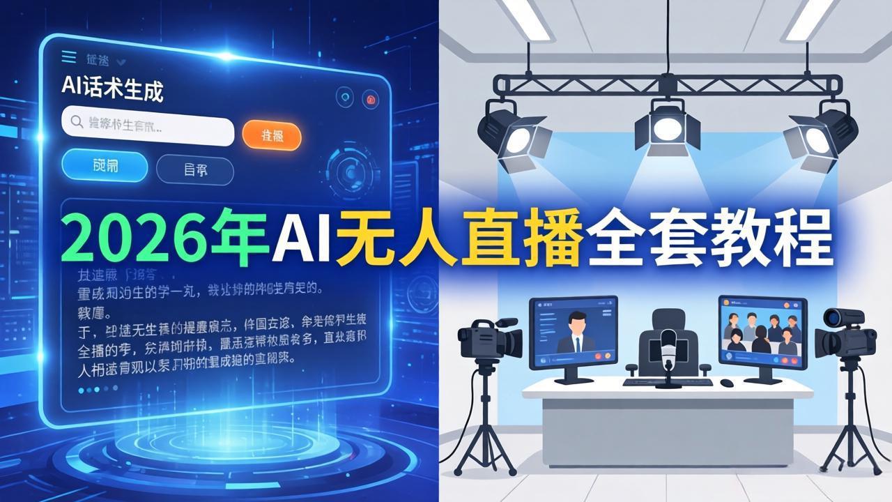 2026年AI无人直播全套教程：OBS安装+软件配置+直播间搭建+话术生成+一键开播实操 - 项目资源网