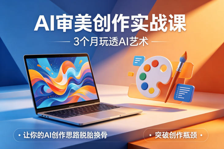 AI审美创作实战课，3个月玩透AI艺术，让你的AI创作思路脱胎换骨，突破创作瓶颈 - 项目资源网