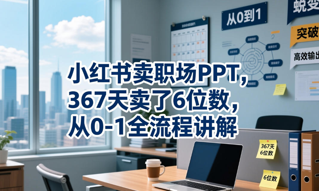小红书卖职场PPT，367天卖了6位数，从0-1全流程讲解 - 项目资源网