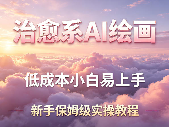 治愈系AI绘画提示词项目，低成本小白易上手，每天10分钟，新手保姆级实操教程 - 项目资源网