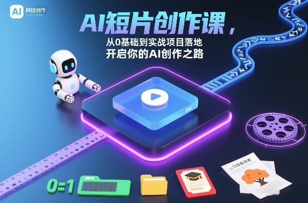 AI短片创作课，从0基础到实战项目落地，开启你的AI创作之路(更新0411) - 项目资源网