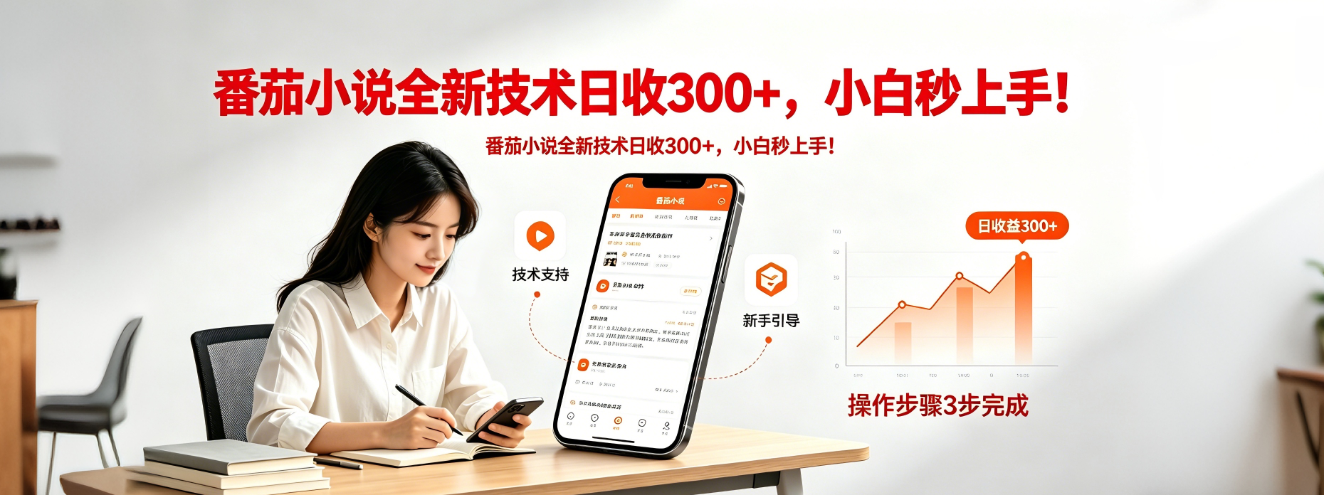 番茄小说全新技术全新玩法！无脑日收300+ - 项目资源网