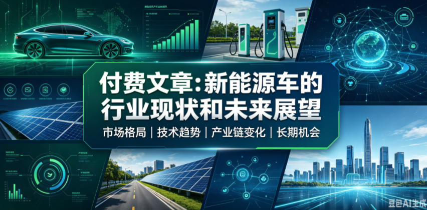 付费文章：新能原车的行业现状和未来展望 - 项目资源网