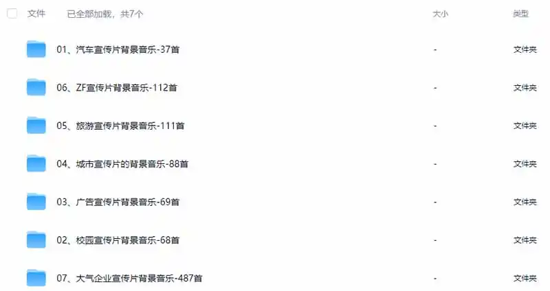 图片[3] - 某宝付费购买，常用6G音效合集！970+首宣传片背景音乐，无版权可商用大气素材，分类清晰，高质量内容 - 项目资源网