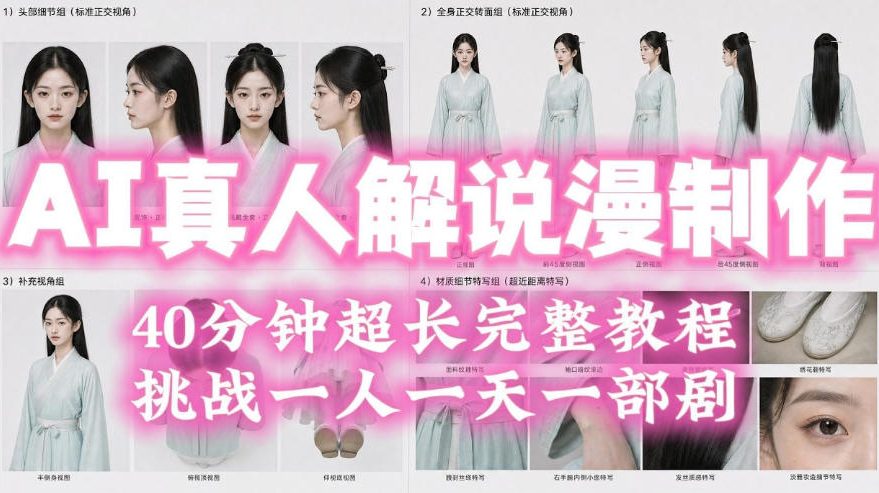 2026年AI真人解说漫剧自动批量化制作教程，40分钟超长完整，自动批量化制作，挑战一人一天一部剧！ - 项目资源网