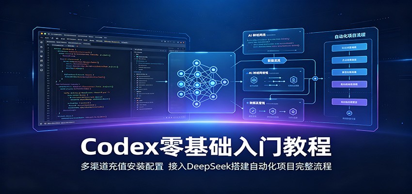 Codex零基础入门教程：多渠道充值安装配置，接入DeepSeek搭建自动化项目完整流程 - 项目资源网