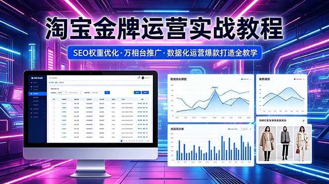 2026 淘宝金牌运营实战教程，SEO权重优化万相台推广，数据化运营爆款打造全教学 - 项目资源网