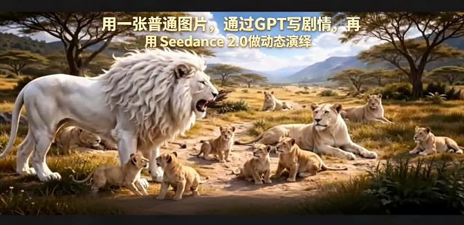 用一张普通图片，通过GPT写剧情，再用Seedance 2.0做动态演绎，居然能生成迪士尼风格搞笑动画 - 项目资源网
