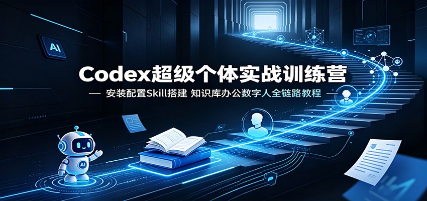 Codex超级个体实战训练营：安装配置Skill搭建，知识库办公数字人全链路教程 - 项目资源网