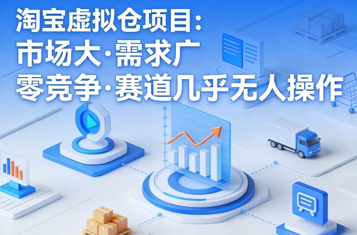淘宝虚拟仓项目，市场大，需求广，零竞争，赛道几乎没人操作(更新0410) - 项目资源网