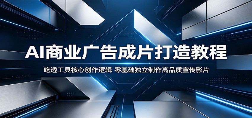 AI商业广告成片打造教程：吃透工具核心创作逻辑，零基础独立制作高品质宣传影片 - 项目资源网