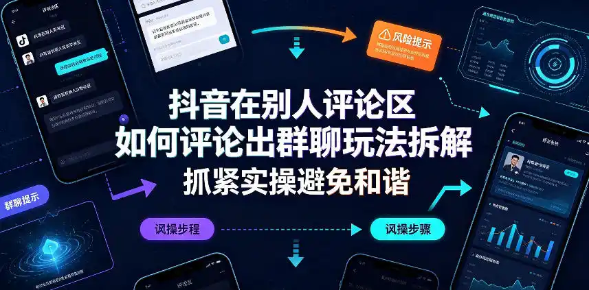 抖音在别人评论区如何评论出群聊玩法拆解，抓紧实操避免和谐 - 项目资源网