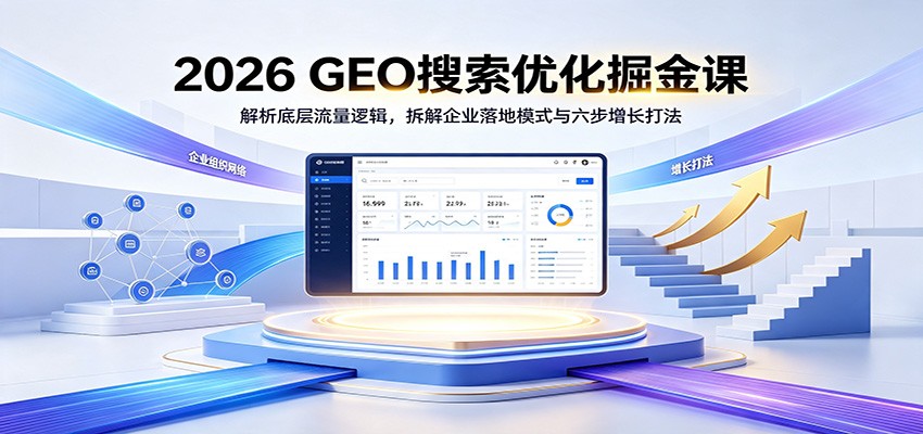 2026 GEO搜索优化掘金课：解析底层流量逻辑，拆解企业落地模式与六步增长打法 - 项目资源网