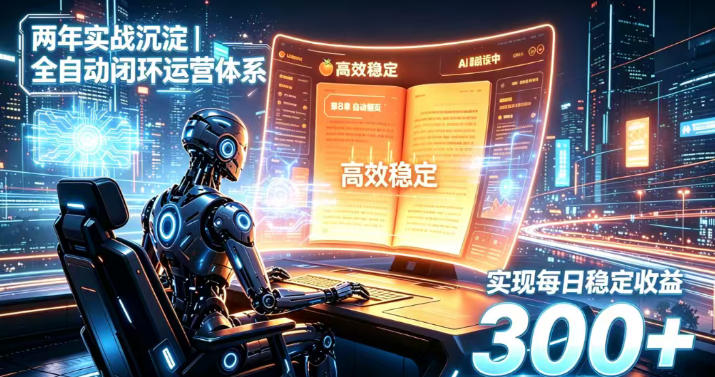两年实战沉淀｜全自动闭环运营体系，实现每日稳定收益300+【揭秘】 - 项目资源网