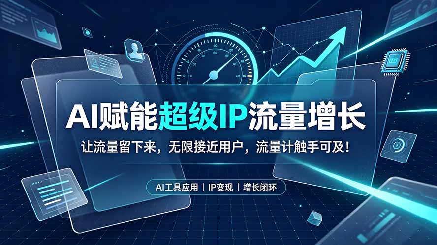 AI赋能超级IP流量增长：让流量留下来，无限接近用户，流量计触手可及！ - 项目资源网