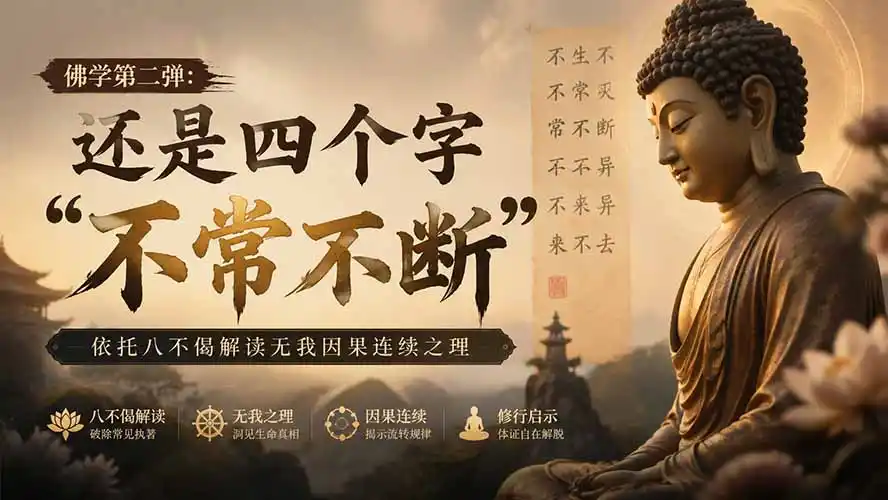 付费文章:佛学第二弹:还是四个字“不常不断”依托八不偈解读无我因果连续之理 - 项目资源网