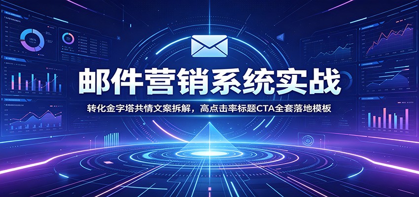 邮件营销系统实战：转化金字塔共情文案拆解，高点击率标题CTA全套落地模板 - 项目资源网