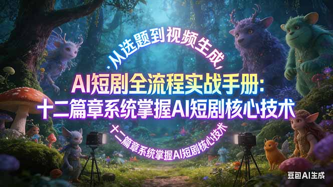 AI 短剧全流程实战手册：从选题到视频生成，十二篇章系统掌握 AI 短剧核心技术 - 项目资源网