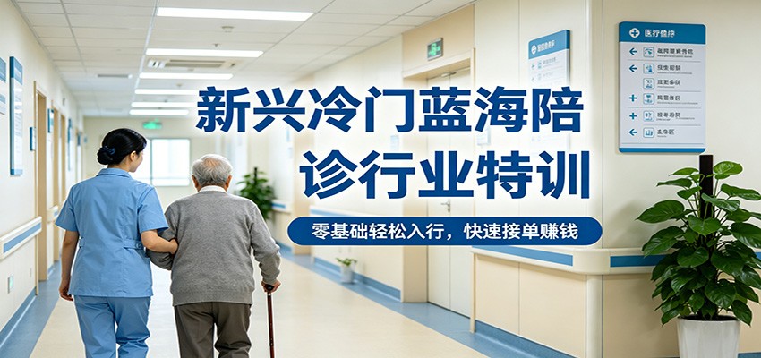 新兴冷门蓝海陪诊行业特训，零基础轻松入行，快速接单赚钱 - 项目资源网