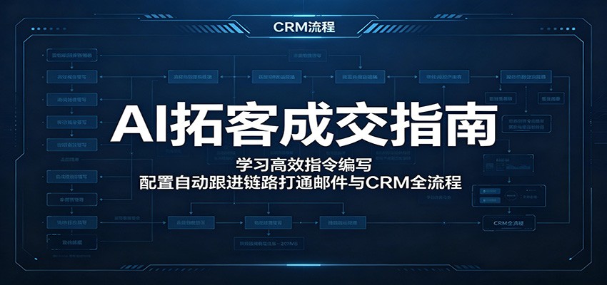 AI拓客成交指南：学习高效指令编写，配置自动跟进链路打通邮件与CRM全流程 - 项目资源网