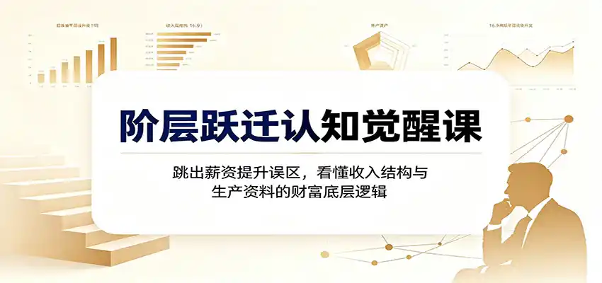 阶层跃迁认知觉醒课：跳出薪资提升误区，看懂收入结构与生产资料的财富底层逻辑 - 项目资源网