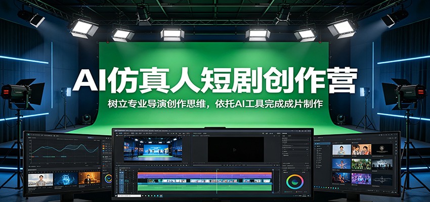 AI仿真人短剧创作营：树立专业导演创作思维，依托AI工具完成成片制作 - 项目资源网